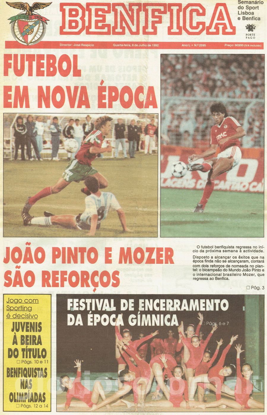 jornal o benfica 2595 1992-07-08